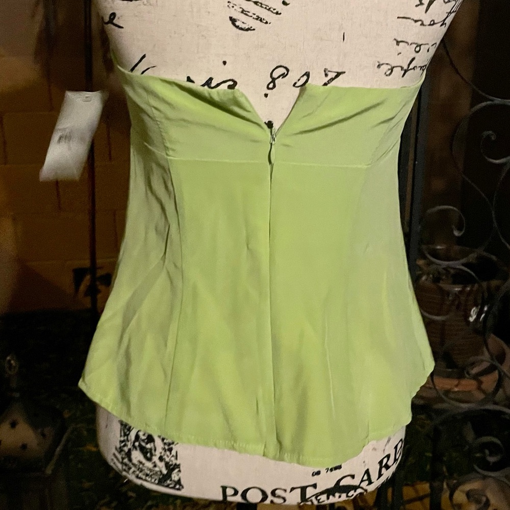 Nanette Lepore 100% Silk Strapless Twist Bustier Top Sz 6 - Picture 6 of 13